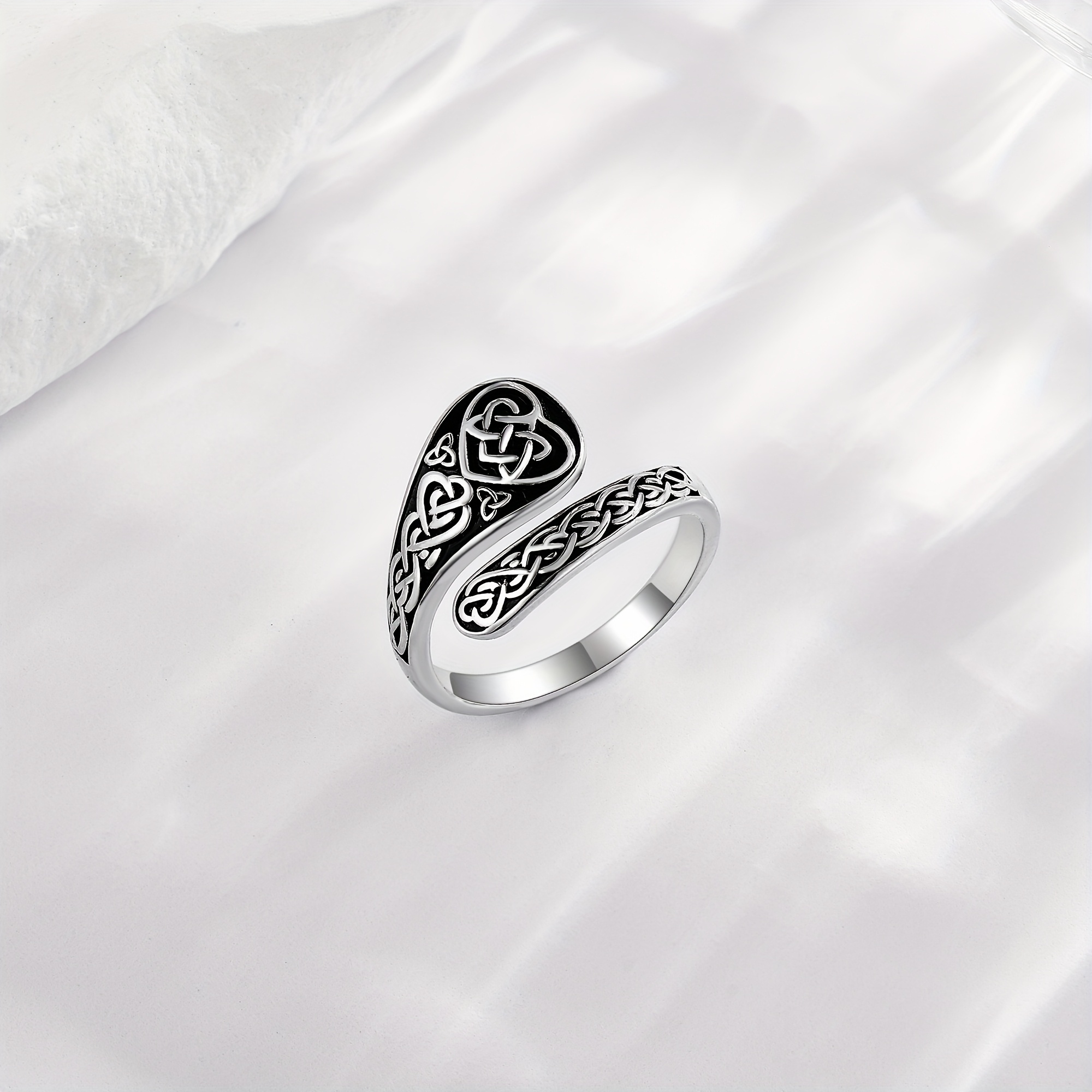 Women's S925 Silver Vintage Celtic Knot Spoon Ring